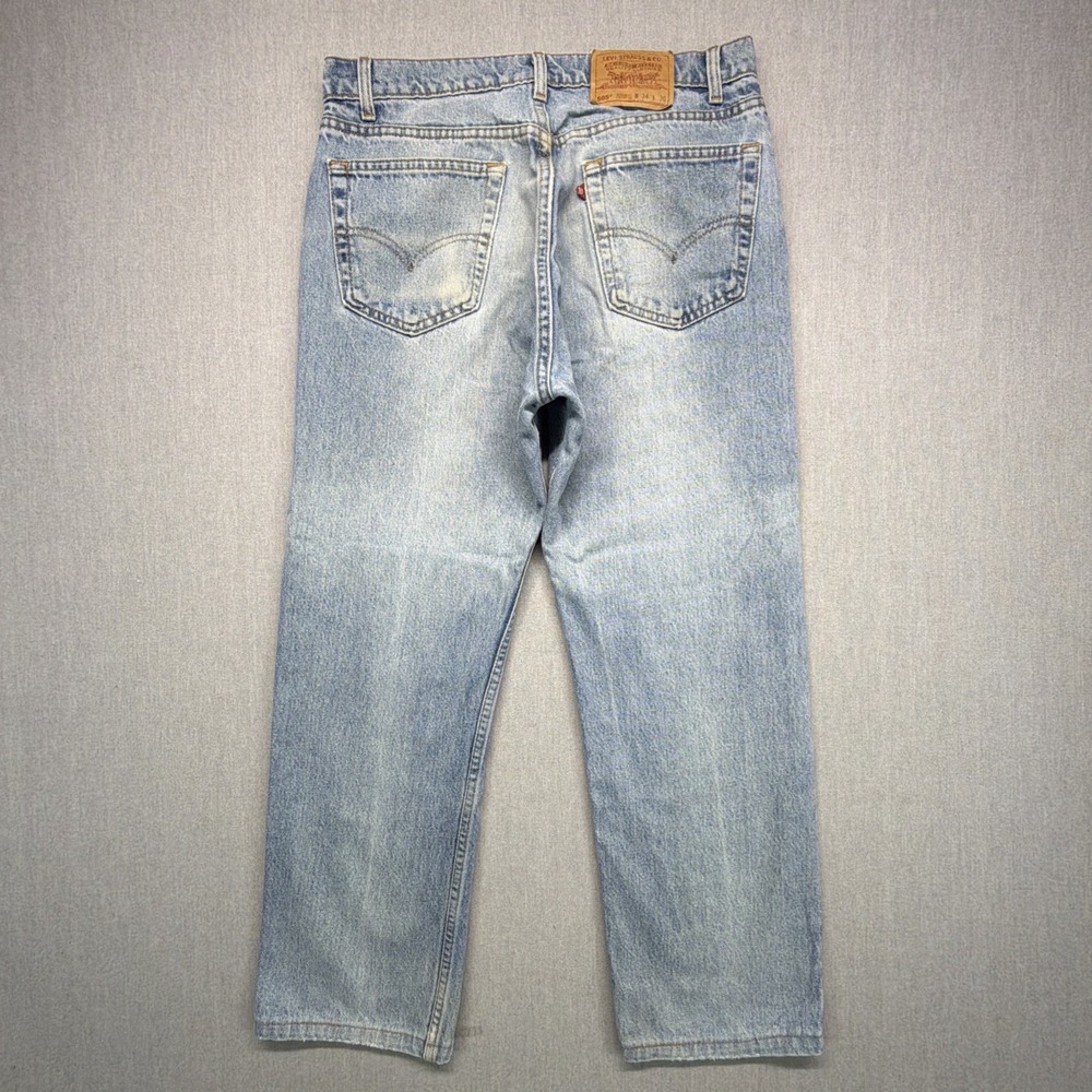 VTG 90s Levi's 505 Blue Straight Jeans Mens 34x30 (Fits 32x27) Made in USA